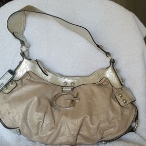 Guess Chanpagne shimmer satchel bag